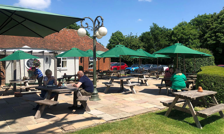 Beer Garden The Walnut Tree Runcton Chichester